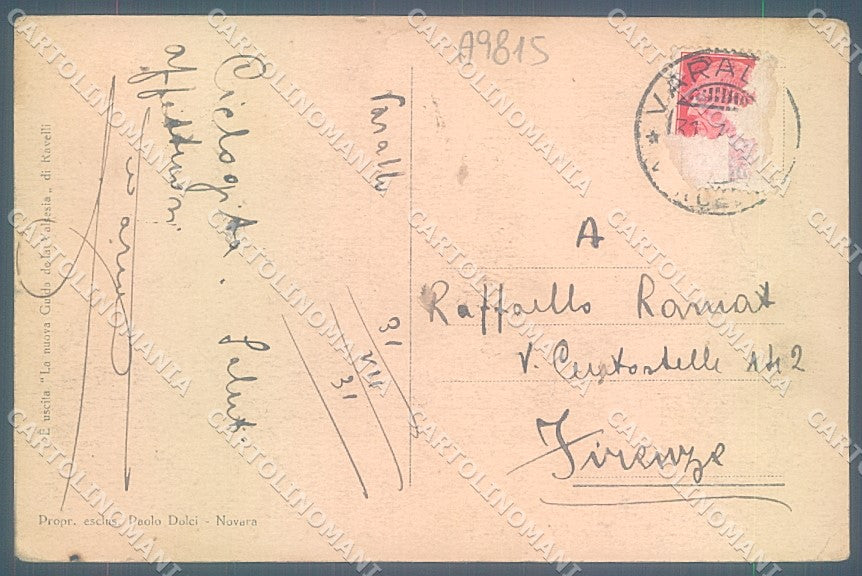Vercelli Varallo Sesia ABRASA cartolina JK3875 – retro