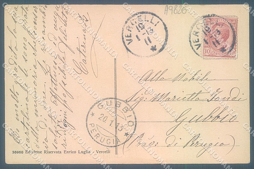 Vercelli Città Viale Garibaldi cartolina JK3880 – retro