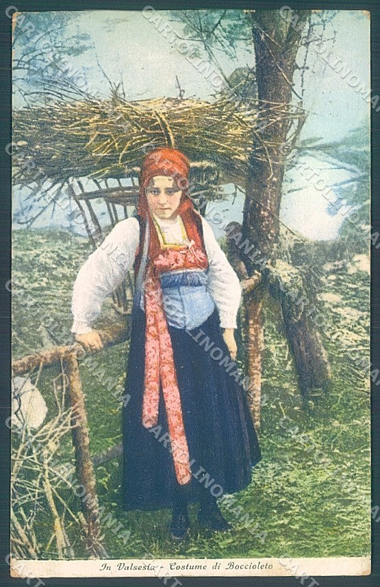 Vercelli Boccioleto Valsesia Costume cartolina JK3882 – fronte