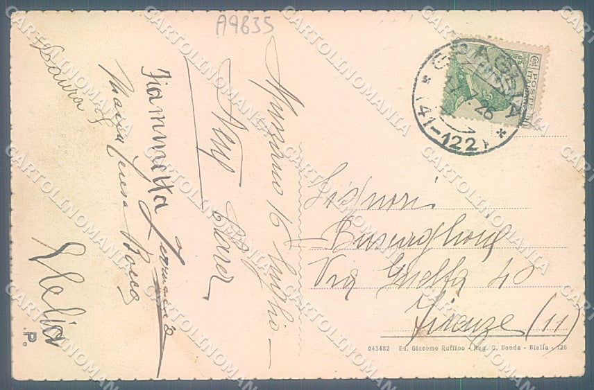 Biella Muzzano Frazione Margone cartolina JK3884 – retro