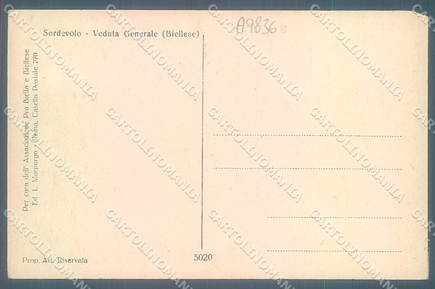 Biella Sordevolo PIEGHINA Foto cartolina JK3885 – retro