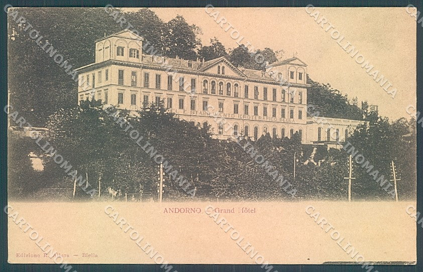 Biella Andorno Grand Hotel cartolina JK3886 – fronte