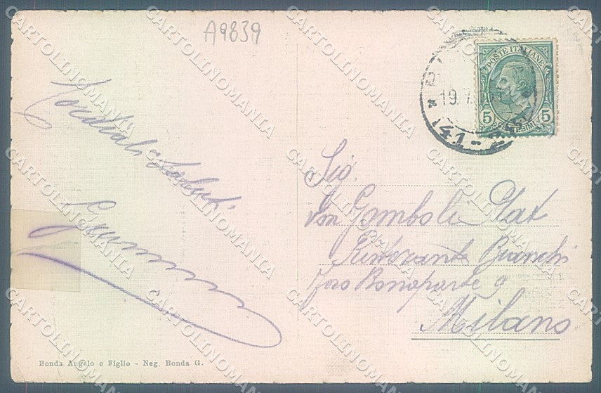 Biella Andorno Driagno RIPARATA cartolina JK3887 – retro