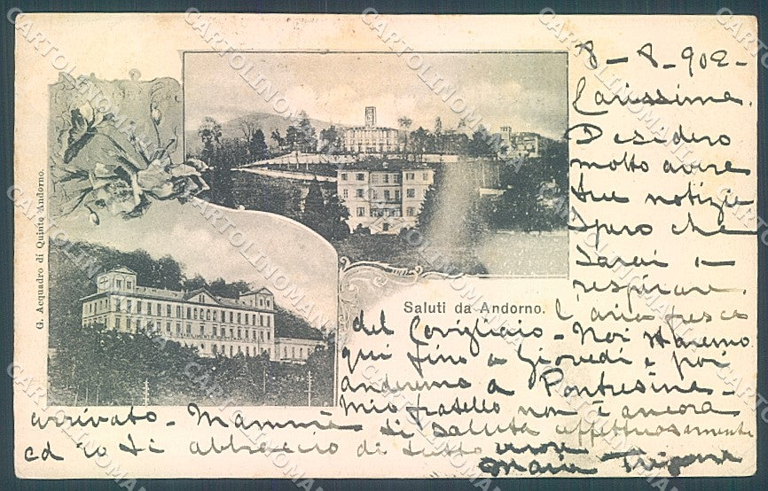 Biella Andorno Hotel saluti da cartolina JK3894 – fronte