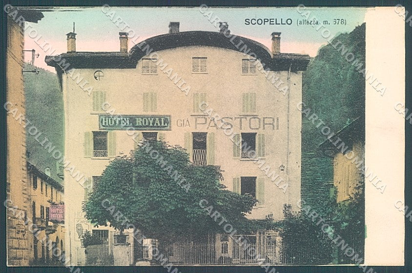 Vercelli Scopello Hotel Royal cartolina JK3895 – fronte
