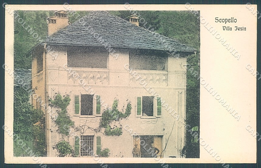 Vercelli Scopello Villa Festa cartolina JK3896 – fronte