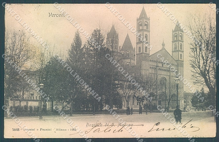 Vercelli Città Basilica S. Andrea cartolina JK3905 – fronte