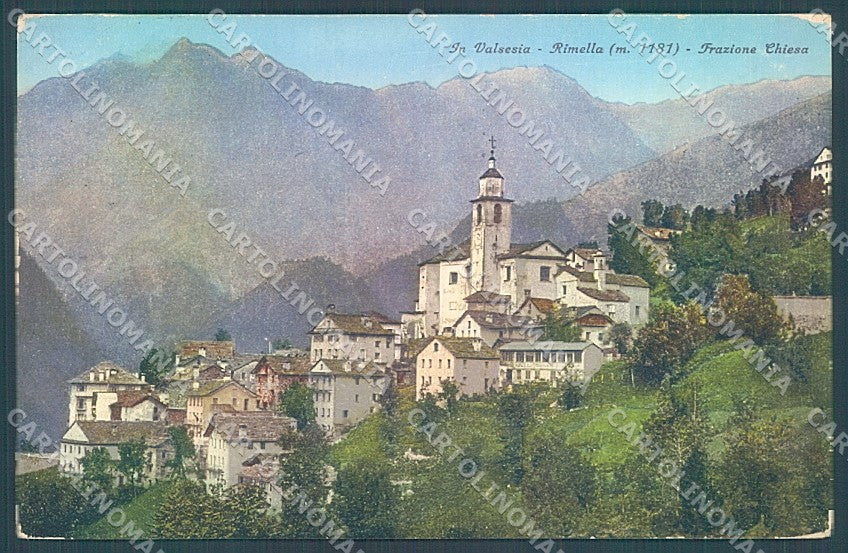 Vercelli Rimella Valsesia Chiesa cartolina JK3909 – fronte