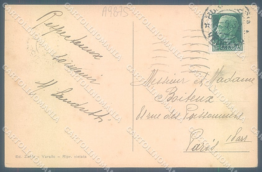 Vercelli Rimella Valsesia Chiesa cartolina JK3909 – retro