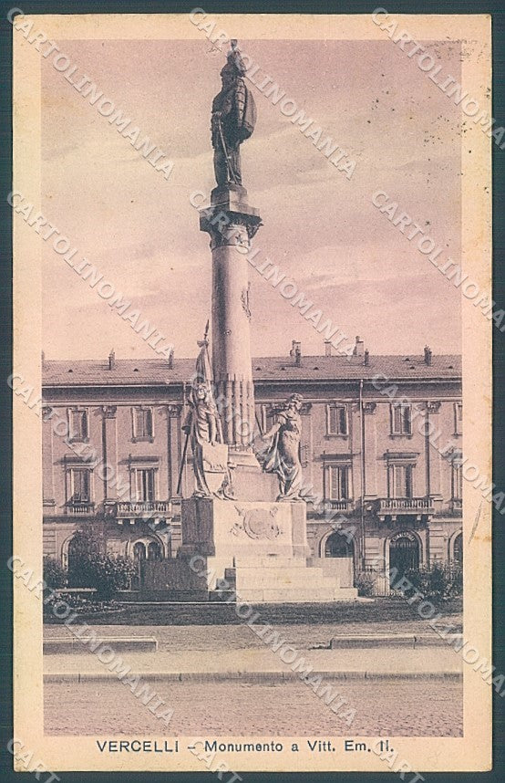 Vercelli Città Monumento Vittorio Emanuele II cartolina JK3915 – fronte