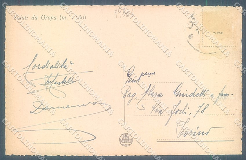 Biella Oropa Basilica cartolina JK3916 – retro