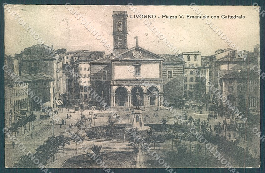 Livorno Città Piazza Vittorio Emanuele Cattedrale cartolina JK3926 – fronte