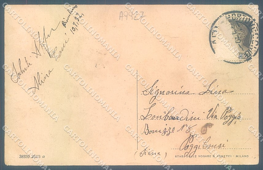 Livorno Piombino Piazza Bovio Ponte ABRASA cartolina JK3937 – retro