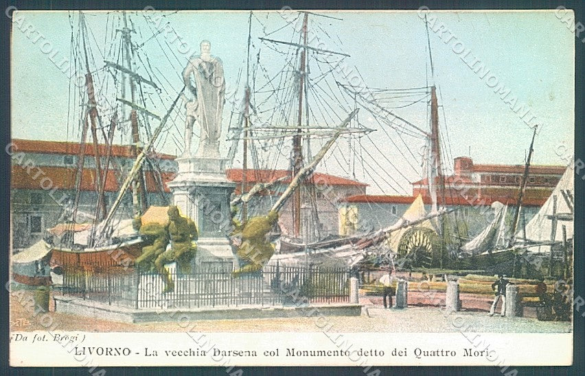 Livorno Città Vecchia Darsena Monumento Quattro Mori cartolina JK3939 – fronte