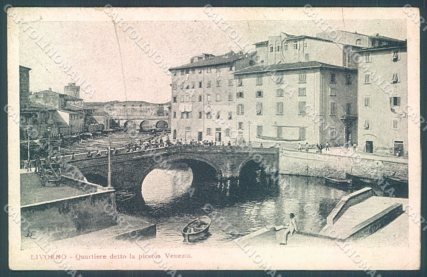 Livorno Città Ponte Quartiere Piccola Venezia cartolina JK3941 – fronte