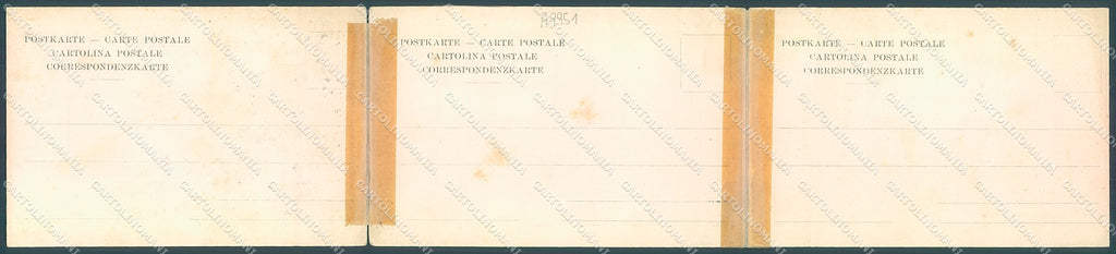 Livorno Città Stabilimento Acque Panoramica tripla cartolina JK3943 – fronte