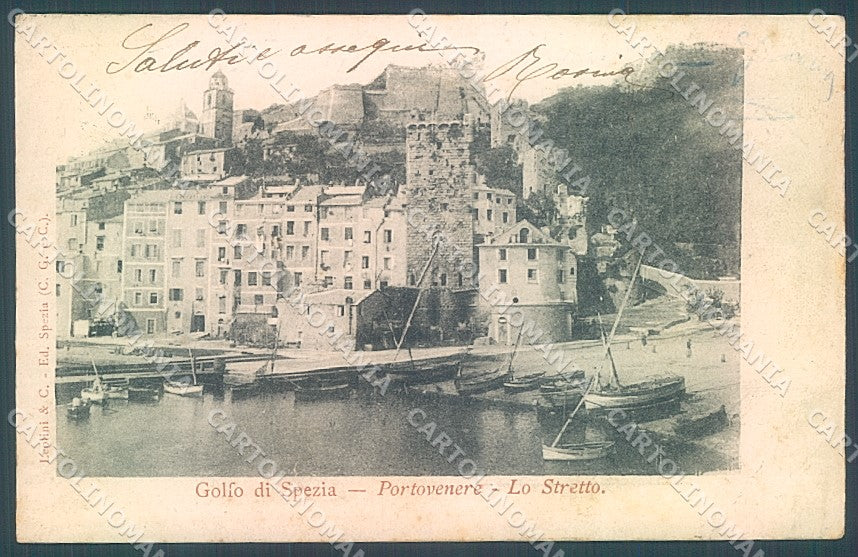La Spezia Portovenere Golfo Barche PIEGHE cartolina JK3957 – fronte