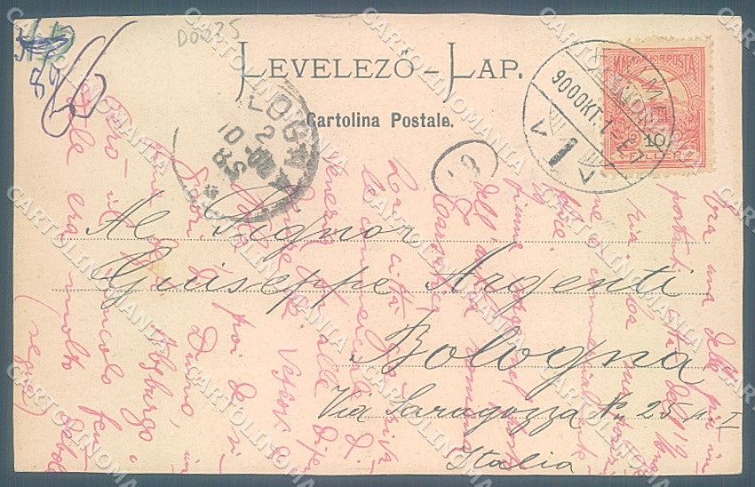 Croazia Fiume Accademia Marina Stazione Treno Stengel 4748 cartolina JK3964 – retro