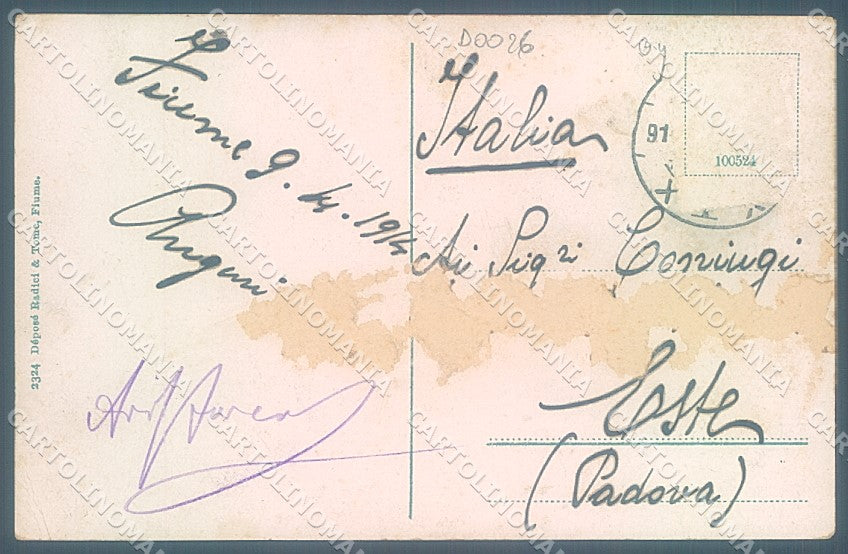 Croatia Croazia Fiume Via Giuseppe Verdi cartolina JK3965 – retro