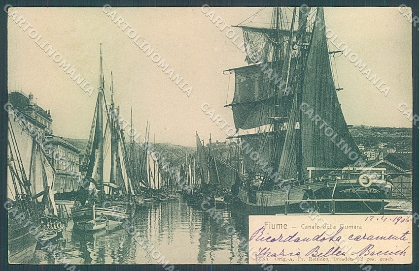 Croatia Croazia Fiume Barche a Vela Canale della Fiumara cartolina JK3973 – fronte