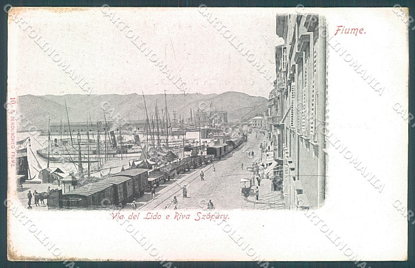 Croatia Croazia Fiume Via del Lido Treno cartolina JK3974 – fronte