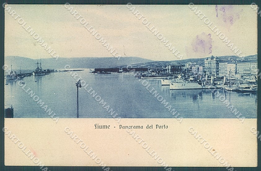 Croatia Croazia Fiume Porto PIEGHINA cartolina JK3975 – fronte