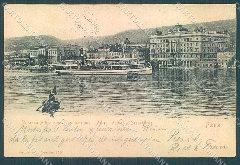 Croatia Croazia Fiume Governo Marittimo Stengel 4740 PIEGHINA cartolina JK3979 – fronte