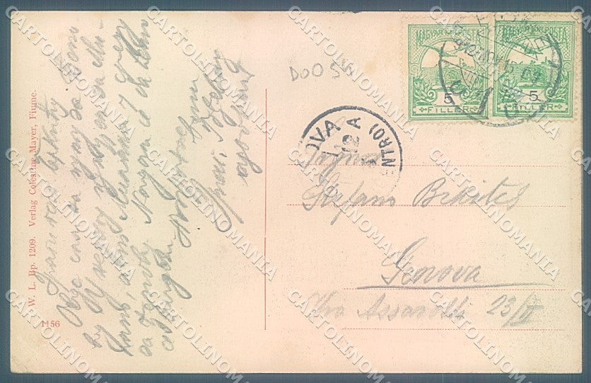 Croatia Croazia Fiume Piazza Adamich cartolina JK3981 – retro