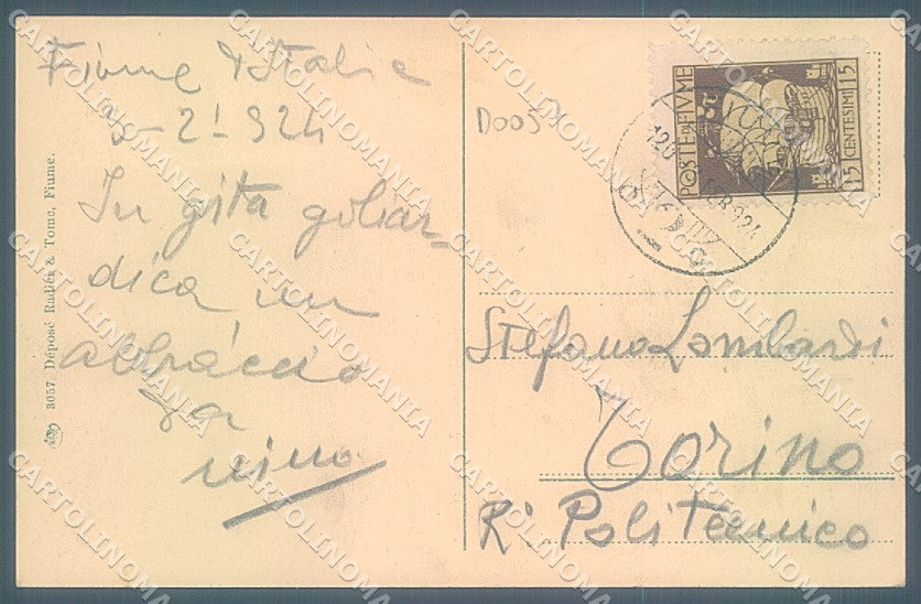 Croatia Croazia Fiume Canale Fiumara cartolina JK3982 – retro