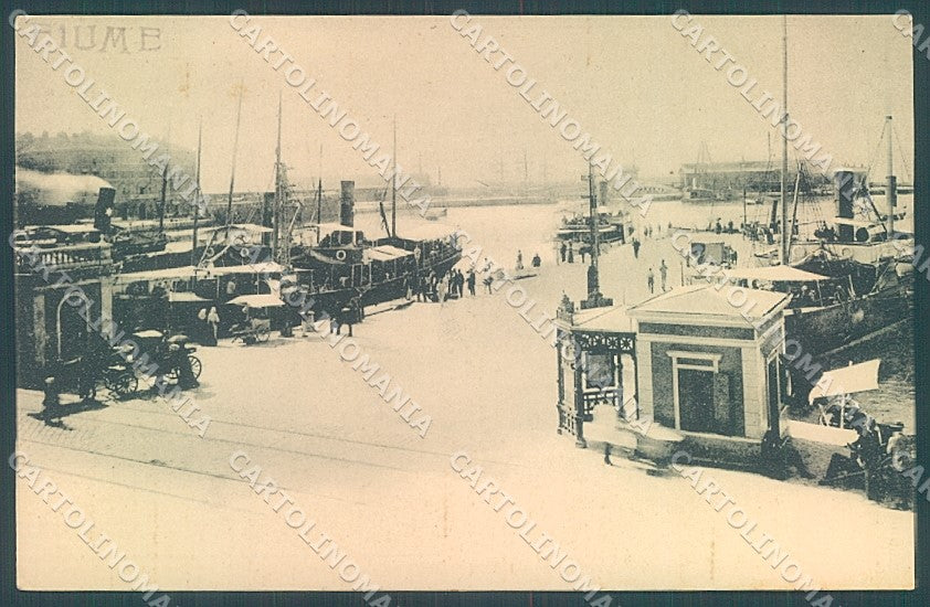 Croatia Croazia Fiume Porto cartolina JK3984 – fronte