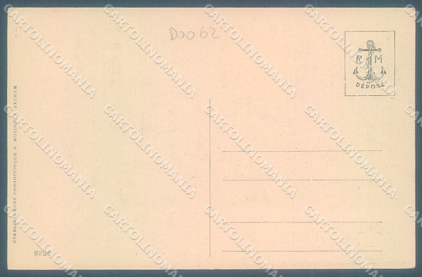 Croatia Croazia Fiume Porto cartolina JK3984 – retro