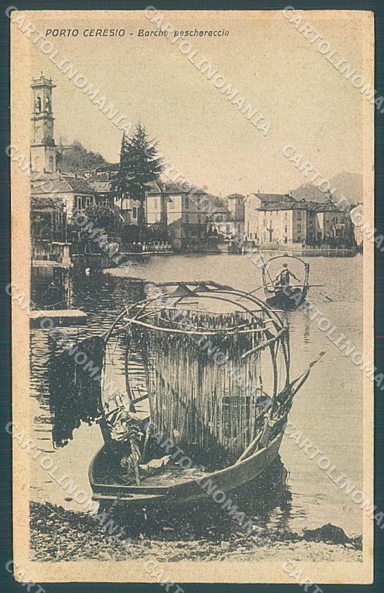 Varese Porto Ceresio Peschereccio cartolina JK3985 – fronte