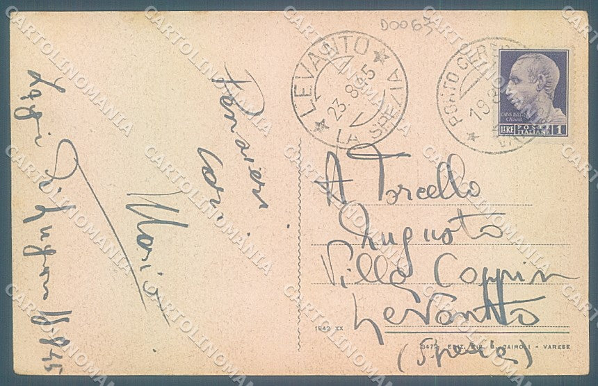 Varese Porto Ceresio Peschereccio cartolina JK3985 – retro