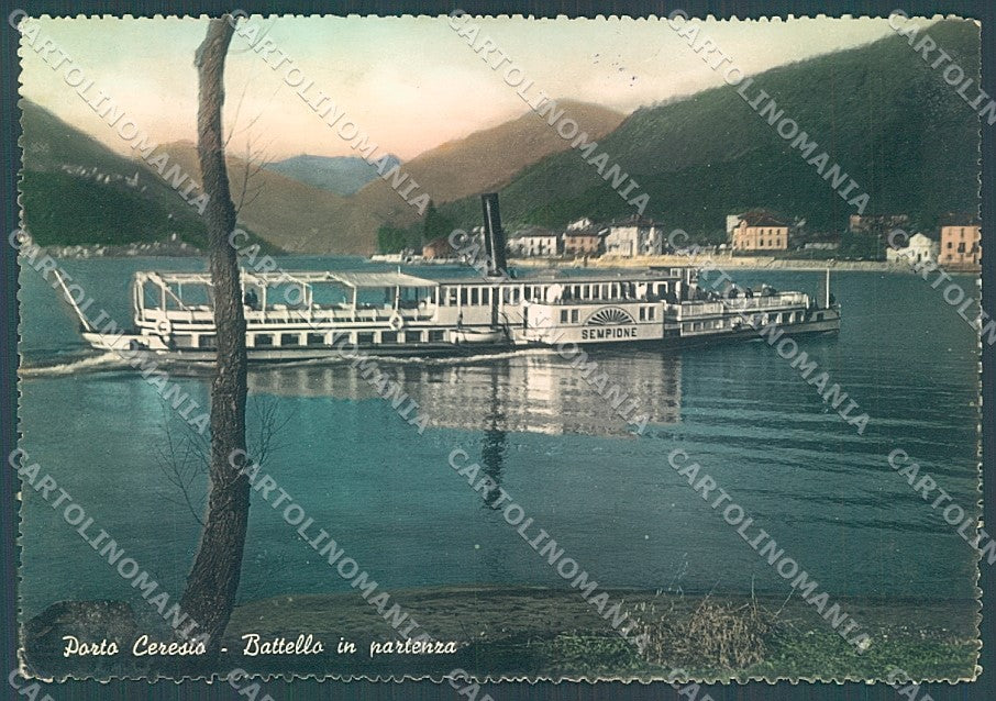 Varese Porto Ceresio Battello Foto FG cartolina JK3997 – fronte