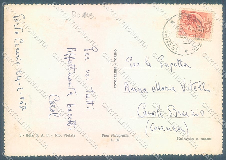 Varese Porto Ceresio Battello Foto FG cartolina JK3997 – retro