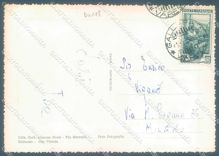 Varese Gallarate Foto FG cartolina JK4000 – retro