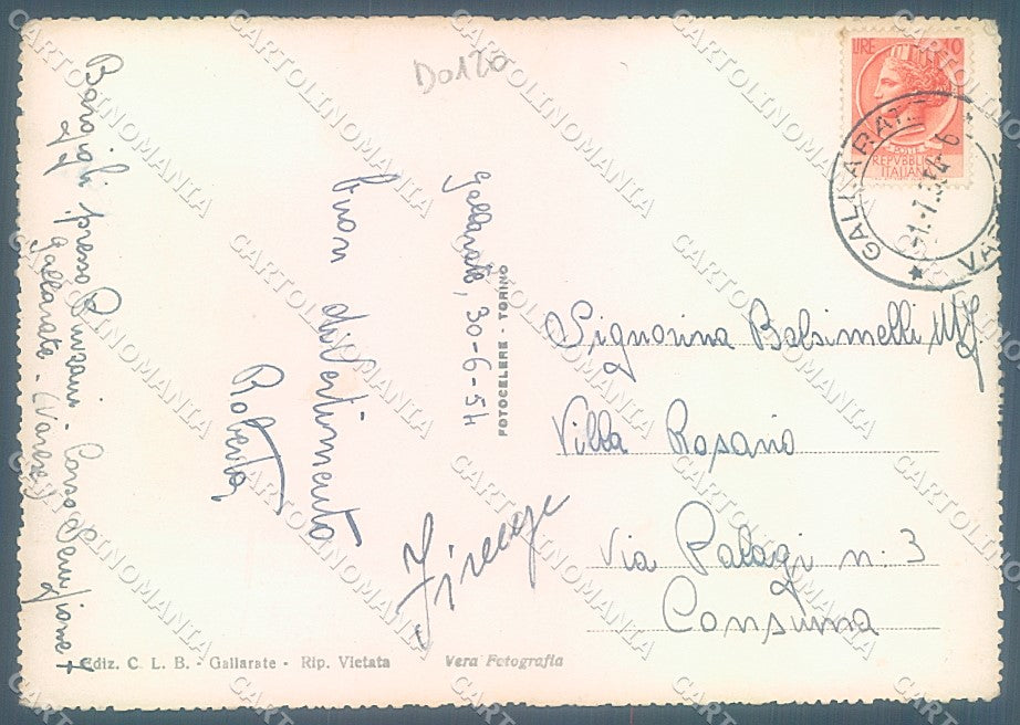 Varese Gallarate Foto FG cartolina JK4001 – retro