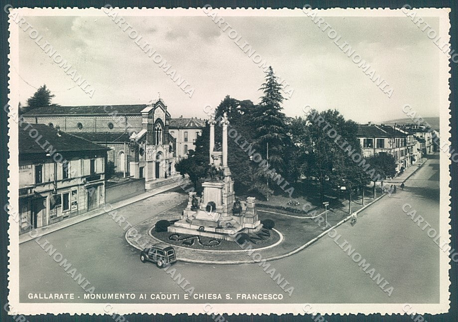 Varese Gallarate Chiesa S. Francesco Monumento Caduti Foto FG cartolina JK4002 – fronte
