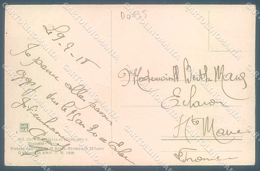 Vicenza Bassano del Grappa Viale XX Settembre Modiano 78974 cartolina JK4011 – retro