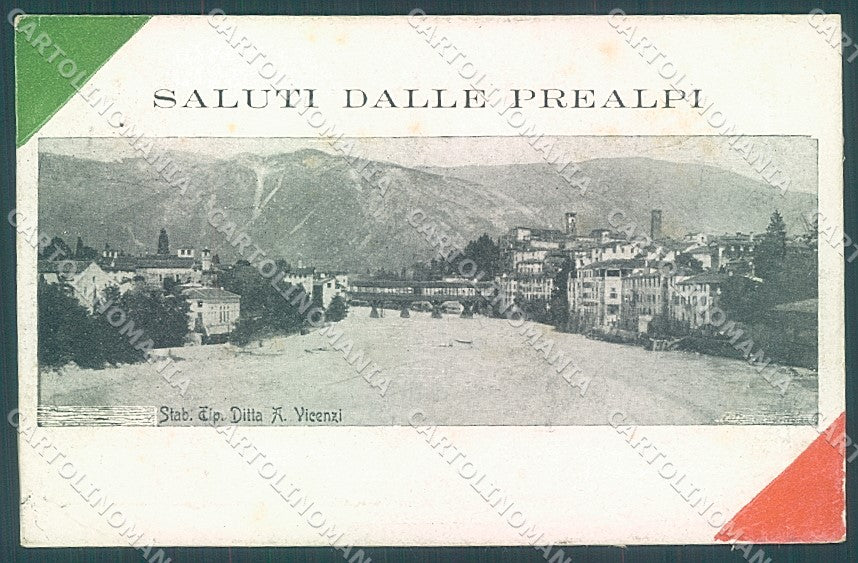 Vicenza Bassano del Grappa Tricolore saluti da cartolina JK4013 – fronte