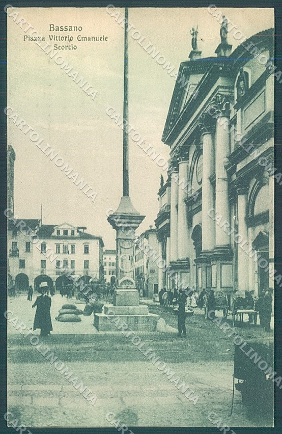 Vicenza Bassano del Grappa Piazza Vitt. Emanuele Modiano 78977 cartolina JK4025 – fronte