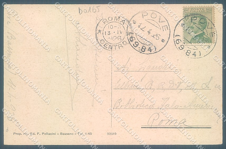 Vicenza Bassano del Grappa cartolina JK4027 – retro