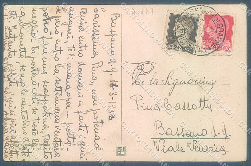 Vicenza Bassano del Grappa Modiano 31947 cartolina JK4029 – retro