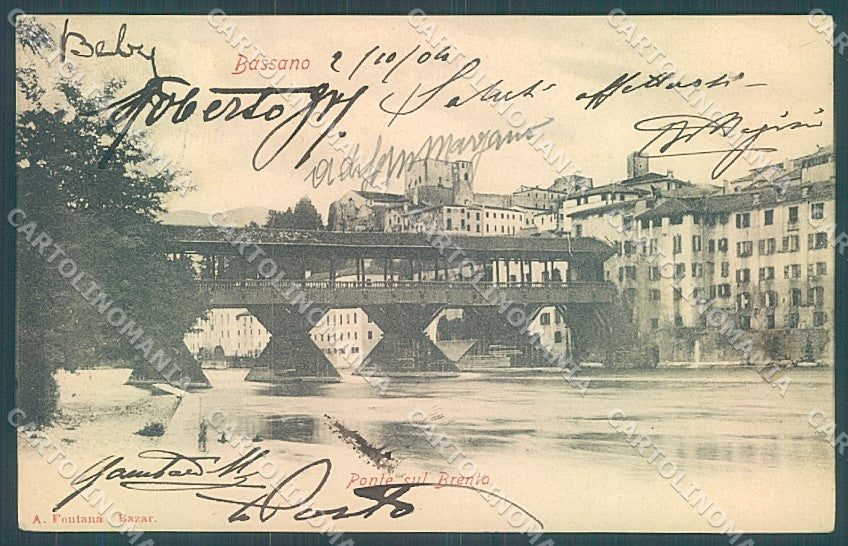 Vicenza Bassano del Grappa Ponte sul Brenta cartolina JK4033 – fronte