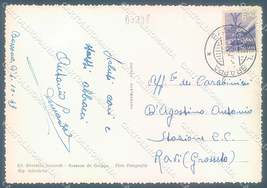 Vicenza Bassano del Grappa Porta delle Grazie Foto FG cartolina JK4047 – retro