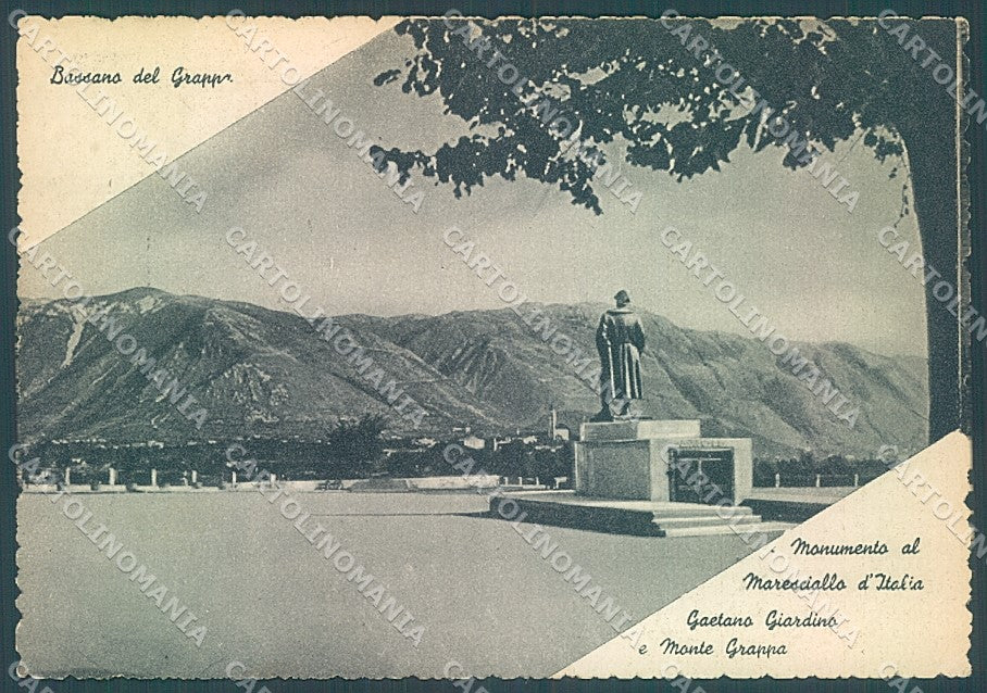 Vicenza Bassano del Grappa Monumento Maresciallo Giardino FG cartolina JK4051 – fronte