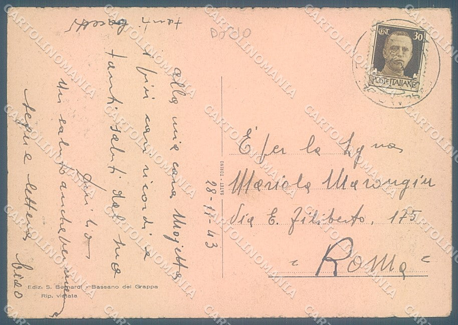 Vicenza Bassano del Grappa FG cartolina JK4056 – retro