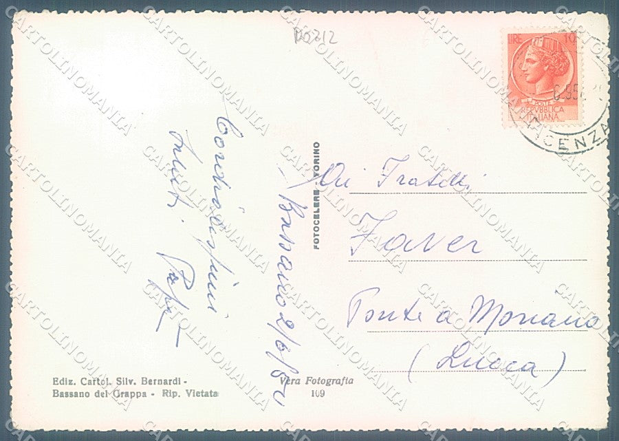 Vicenza Bassano del Grappa Ponte Vittoria Foto FG cartolina JK4058 – retro