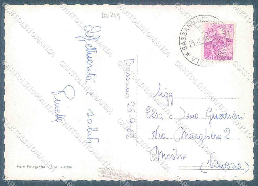 Vicenza Bassano del Grappa Tempio San Francesco Foto FG cartolina JK4059 – retro