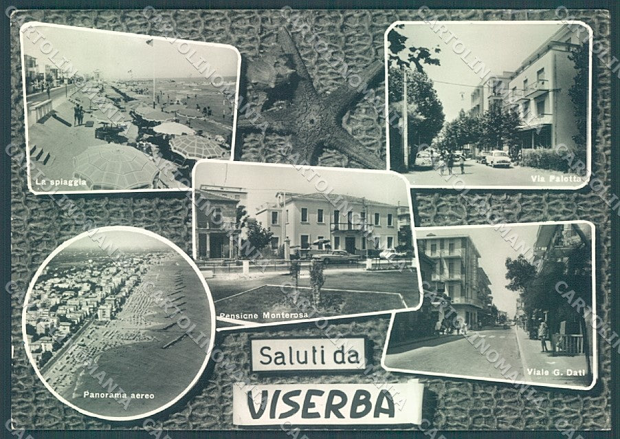 Rimini Viserba Spiaggia saluti da Foto FG cartolina JK4067 – fronte